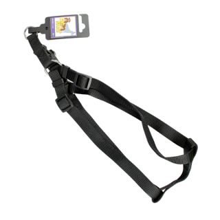 Nylon Harness with Safety Buckle, Black, 20mm x 40-70cm