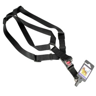 Nylon Harness with Safety Buckle, Black, 25mm x 65-100cm