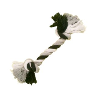 Cotton Chew Knot, 2 Knots, Black/White/Gray, 180 grams, approx 20 cm