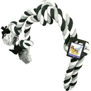 Cotton Chew Knot, 4 Knots, Large, Black/White/Gray, 600 grams, approx 60 cm