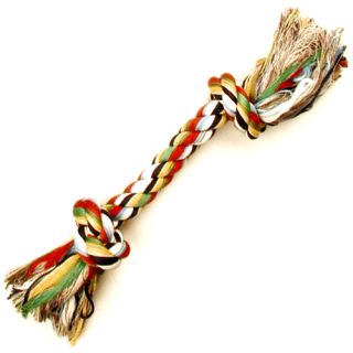 Cotton Chew Knot, 2 Knots, Mixed Colors, 390 grams, approx 30 cm