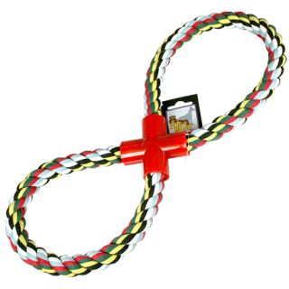 Cotton Chew Knot, Shaped like an 8, Mixed Colors, 290 grams, 40 cm