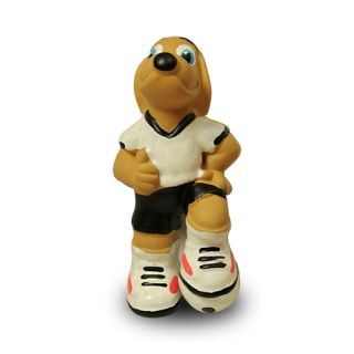 Dog Latex "Football Player" White / Black 15 cm.