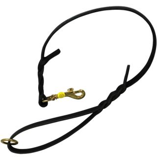 DS Leather Dog Leash, 70cm x 12mm, Black