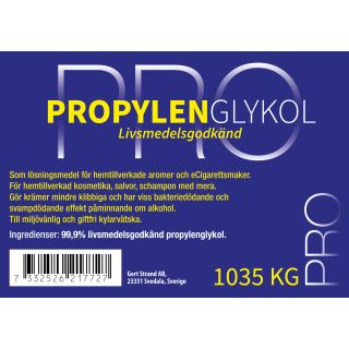 Propylene Glycol 1000 kg IBC, Food Grade