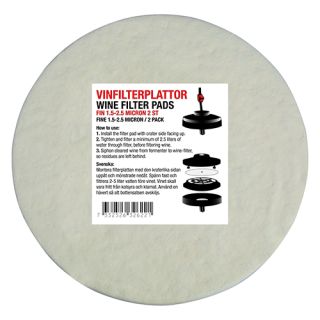 Wine Filter Plates Fine 1.5-2.5 micron 2 PCS PP