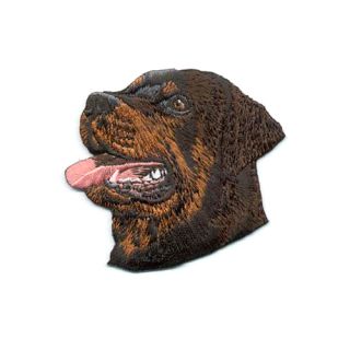 Embroidery Patch Rottweiler Head from Side without Text /hidden rows