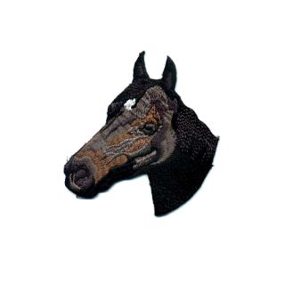 Embroidery Patch Horse, black