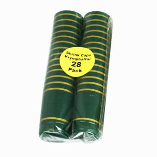 Shrink Caps Green/Gold 28-PACK