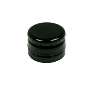 PilferProof Cap Material Black Lacquered Glossy 18 mm