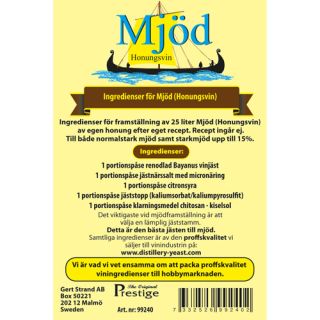 Mead Complete Fermentation Kit for 25 Liters of Mead